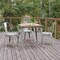 Flash Furniture 31.5 SQ Dining Table Brown Poly Top/Silver Frame JJ-T14619-80-BRSL-GG - alternate 4